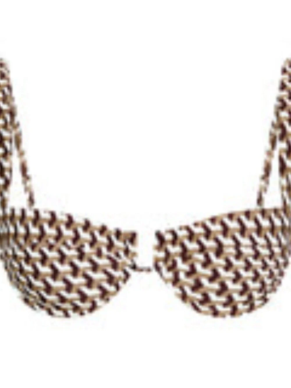 Monday Swimwear Cala Roja Top - Husk Geo × 1 Husk Geo / L